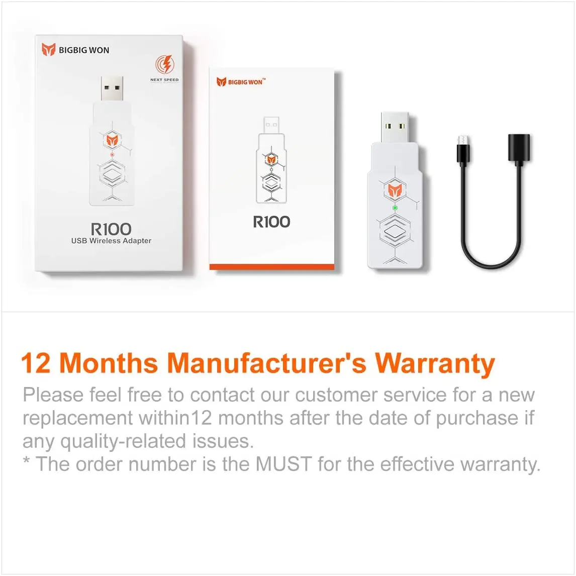 BIGBIG WON Wireless Adapter Usb Joystick Receiver For Nintendo Switch / Ps4 / Windows / Mac / Controller Adapter