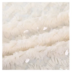 mesh lace rope sequin palin embroidery baby kids children women girl wedding dress cloth skirt evening garments fabric