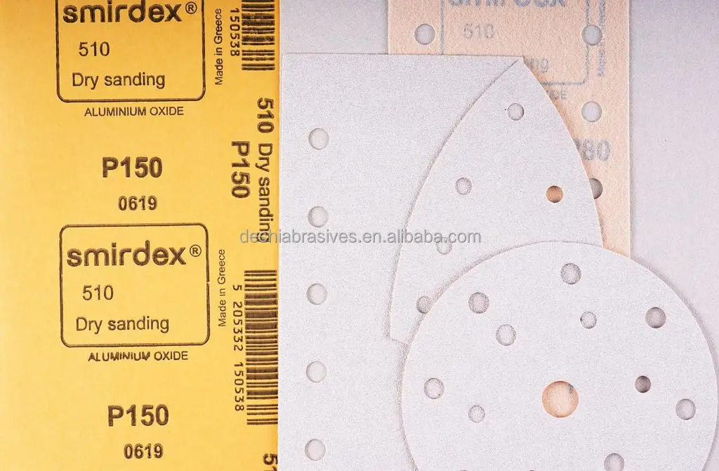 Smirdex 510 5' 15 hole Sanding Disc Aluminium Oxide White smirdex Sanding Paper smirdex abrasive sanding disc