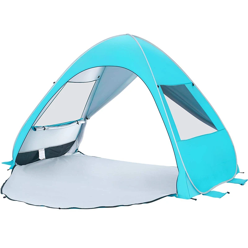 Wholesale Automatic Instant Baby Tent UPF 50+ Waterproof Polyester Beach Sun Shelter Portable Mosquito Window With Zipped Door