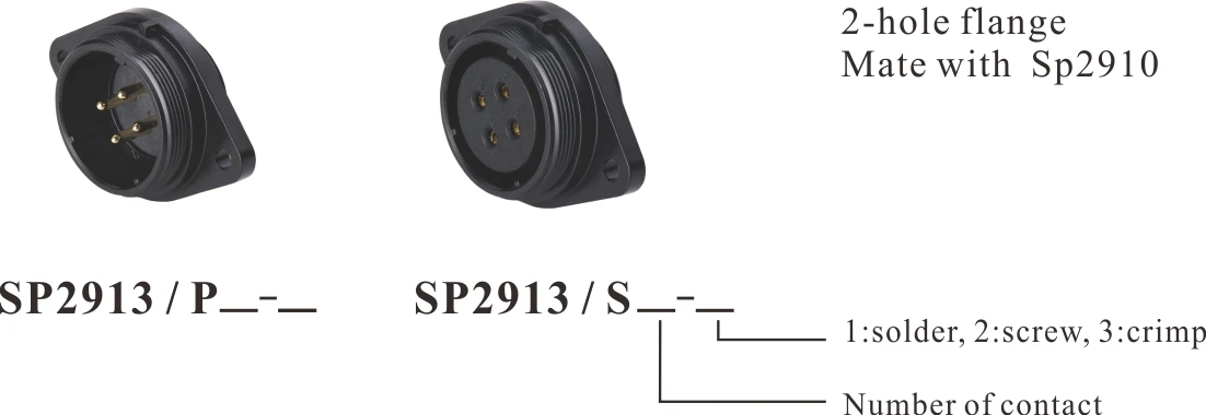 
Weipu SP2913/P(S) 2-hole flange receptacle 26 pin terminal cable connector waterproof cable connector ip68 