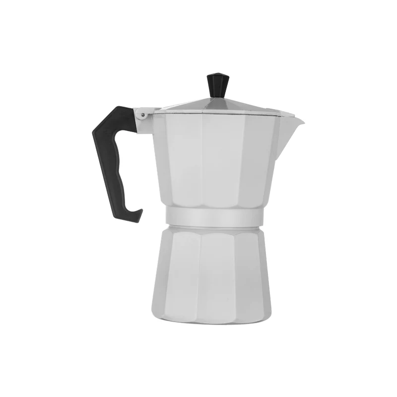6 cups High Quality Gas Italian Stove Top Aluminium Moka Espresso Coffee Maker Moka Pot Silver Coffee Maker