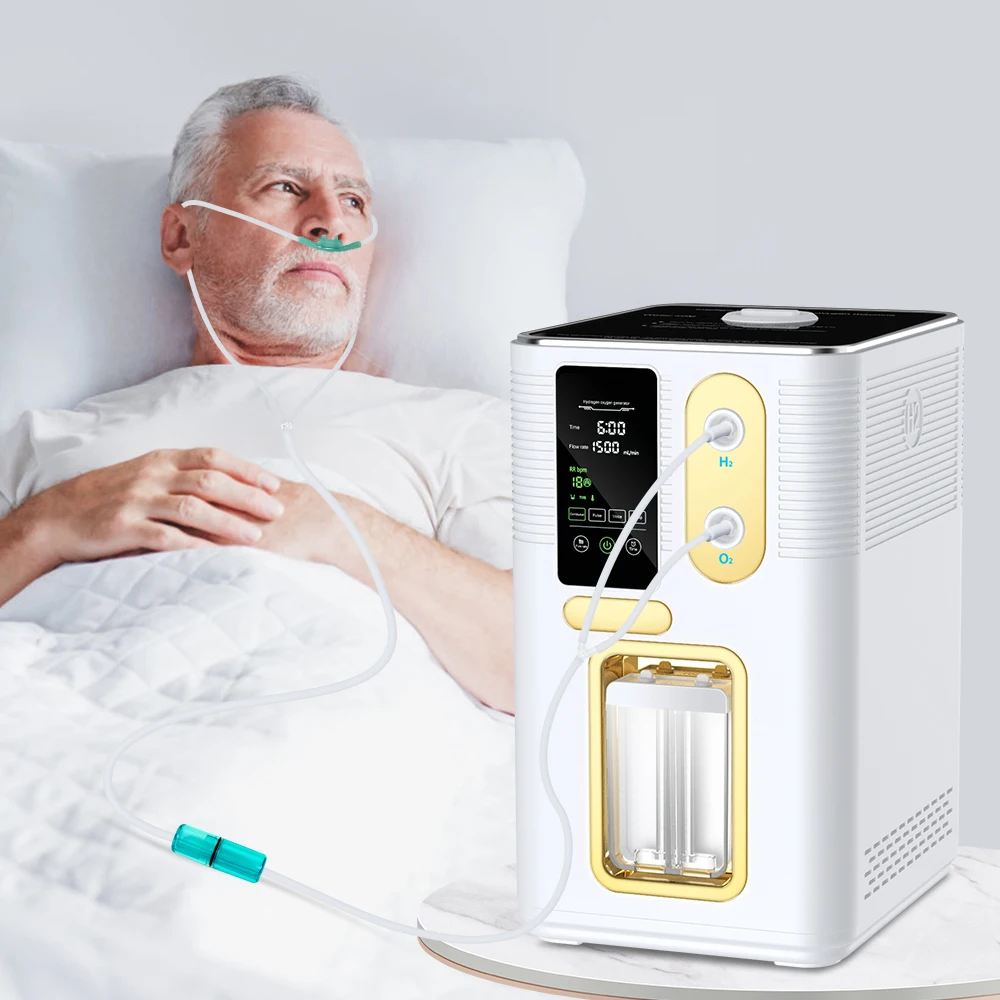 Suyzeko Factory Supply Price H2 O2 Generator Molecular Hydrogen Inhalator 1500ml Pem SPE Water Hydrogen Inhalation Machine