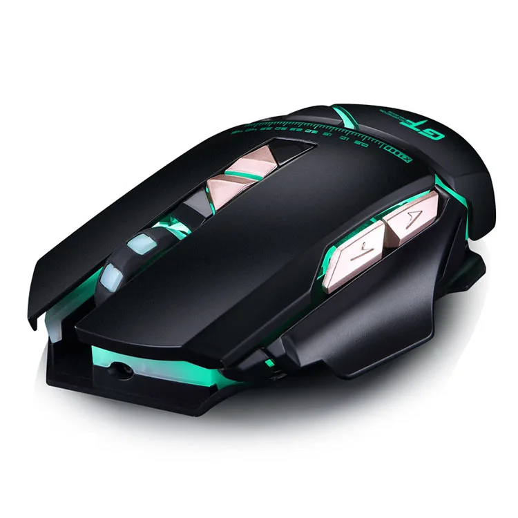 Miwolf GT5 wireless silent charging game light-emitting drive-free pressure gun colorful light effect mouse