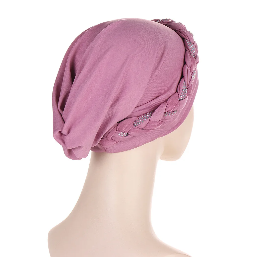 New Multi-color Hot Drill Braid With Drill Head Hat European and American Fashion Baotou Hat