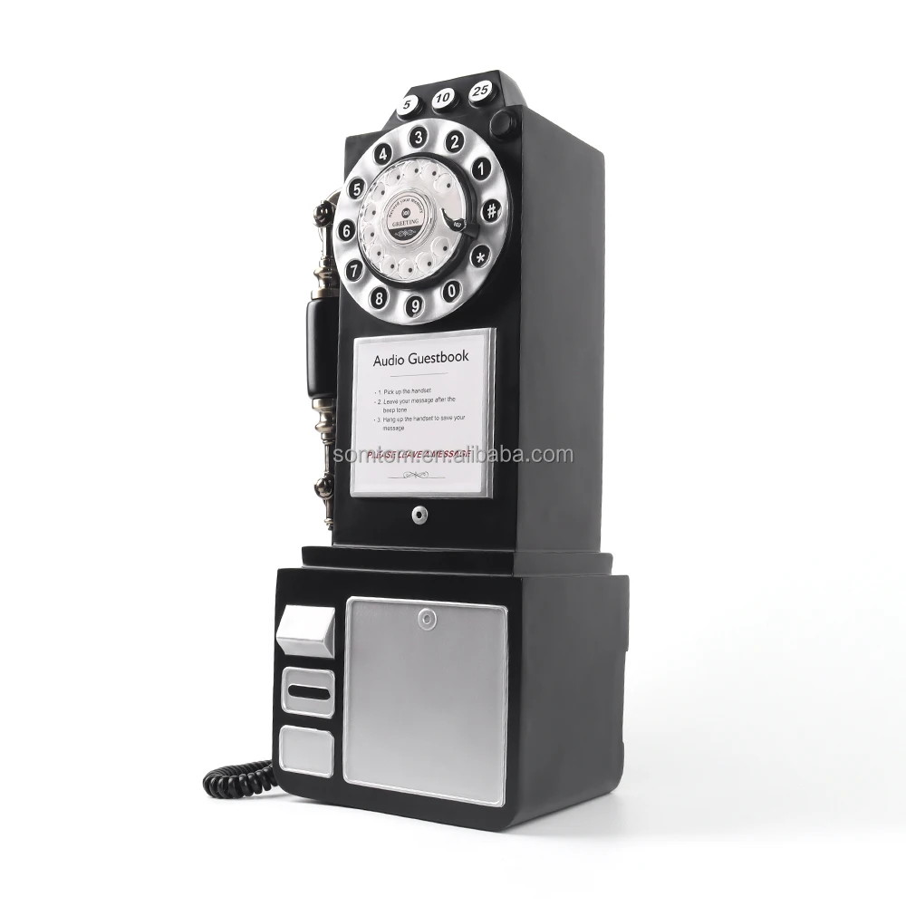 London Payphone Antique Phone Voice Recorder Audio Guest Book Telephone audio guestbook phone for wedding telephone photo booth