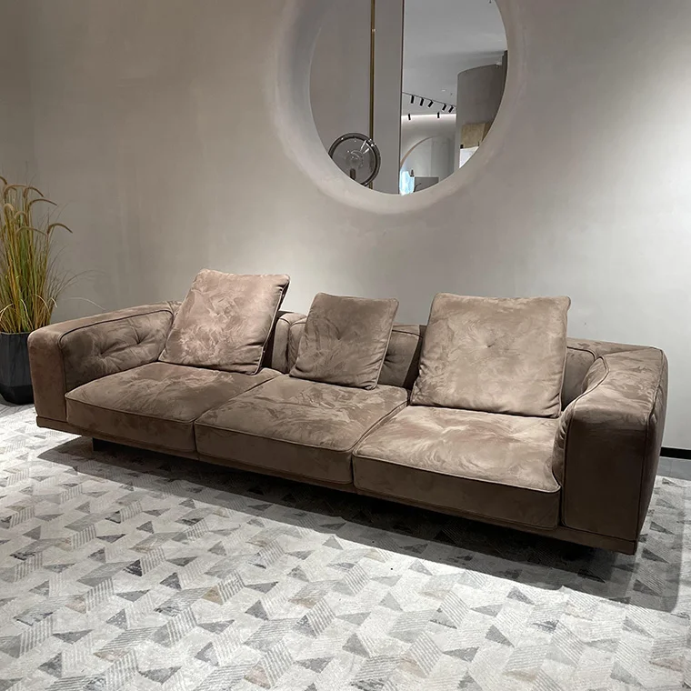 High End Leather Light Luxury Italian Home Furniture Sofa Set Furniture Living Room Modern Velvet Sofa