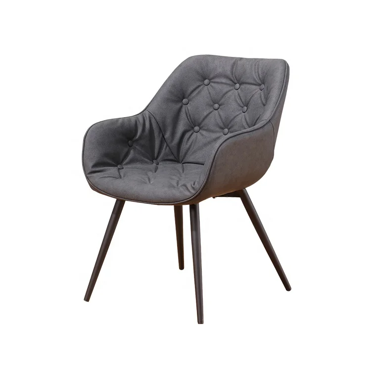 Новый дизайн 2020, домашняя мебель, современные обычные металлические ножки, стул из искусственной кожи для столовой