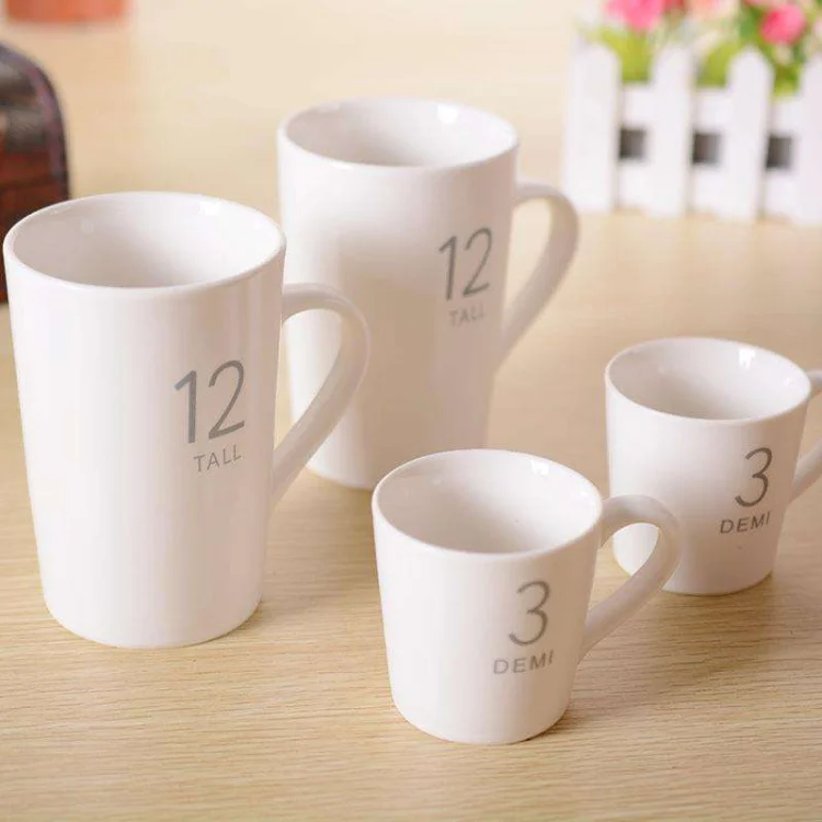 3oz 8oz 12oz And 16oz 20oz Custom Brand Matte White Porcelain Coffee Water Tea Mugs Ceramic Mug And Cup For Coffee