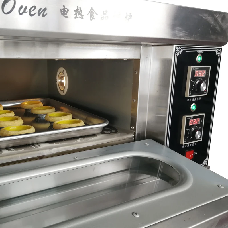 bakery equipment 2 tray luxurious tempered glass split-type bread pizza electric baking oven deck oven