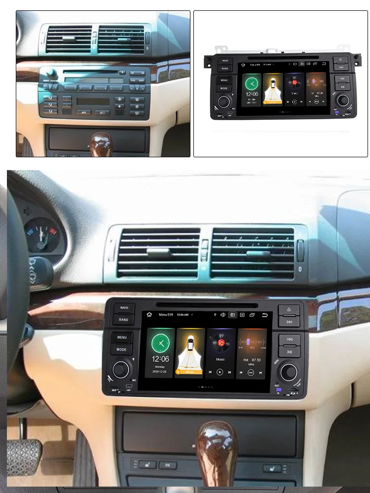  Новый Процессор MTK Android 11 8 ядра IPS DSP Carplay Автомобильный DVD плеер для Bmw E46 M3 Rover 75 4 + 64 Гб 7786 RDS AM
