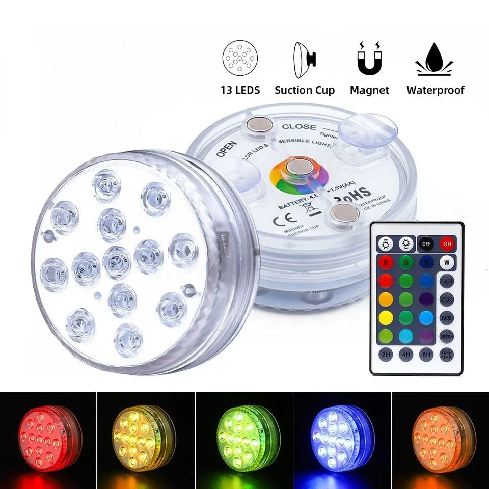 Remote Control RGB IP68 Waterproof LED Swimming Floating Pool Light Underwater LED Light for Swimming Pool