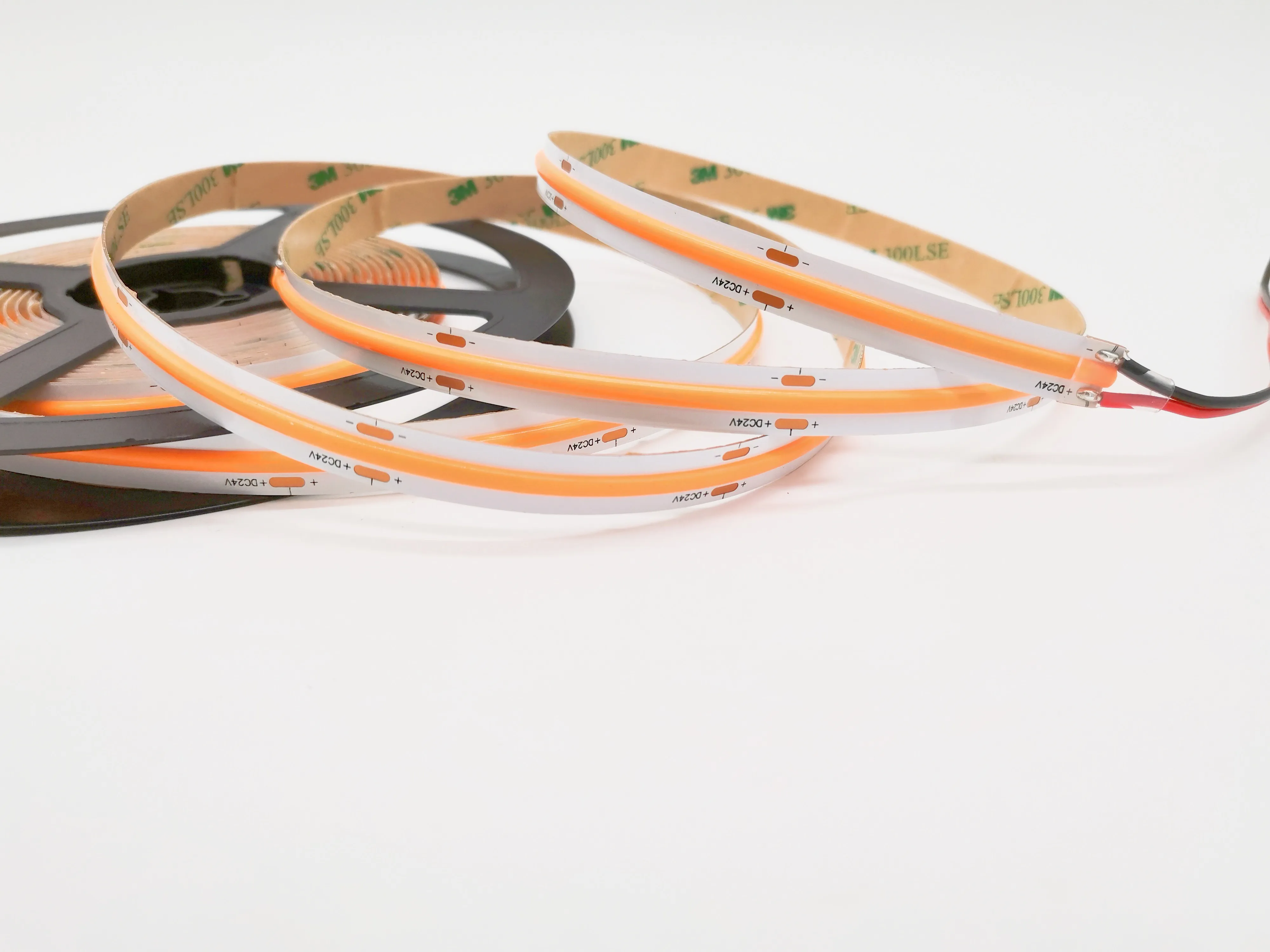 high density IP20 24v 12v car flexible light stripe 480 leds orange rgb cob  led  strip light