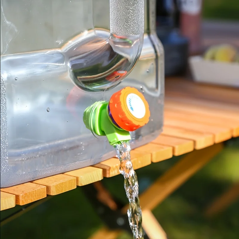 Outdoor Transparent Plastic Water Bucket Faucet Self-Driving Tour Mineral Pure Drinking Water Storage Tank for Car Camping