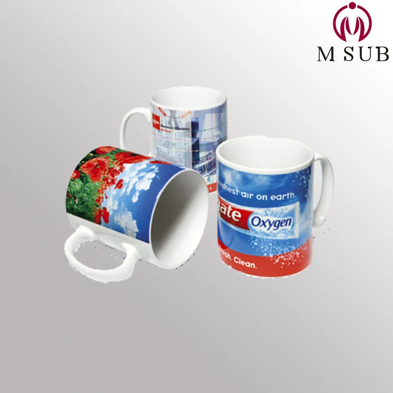 
11oz colorful printing blank white sublimation mug for Christmas gift 