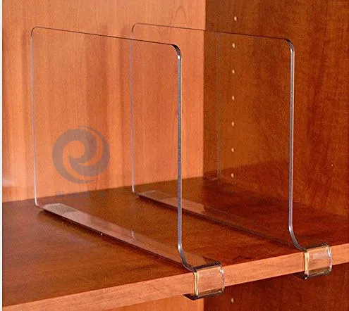 10x7 Clear acrylic Closet Shelf Dividers For Home Supermarket
