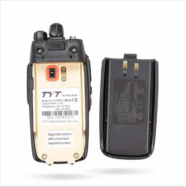 TYT TH-UV8000D 10 Watt + 3600mAh + Cross-band Repeater Function dual band 136-174 & 400-520MHz walkie talkie Factory direct sale