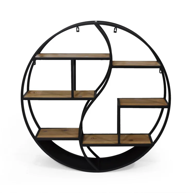 Free shipping within the U.S. Wall mounted Floating Shelves Rustic Wood Geometric Style Floating Shelves