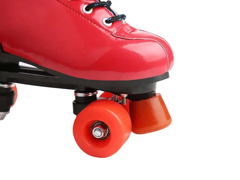 Professional custom rink rental roller skating shoes high rebound PU wheel quad roller skates shoes