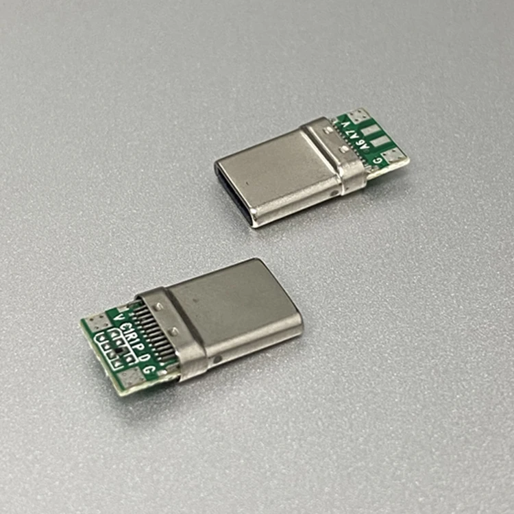 Factory manufacturer 4pin usb type c 2.0 male connector with pcb solder 56K for 2.0 A-C cable