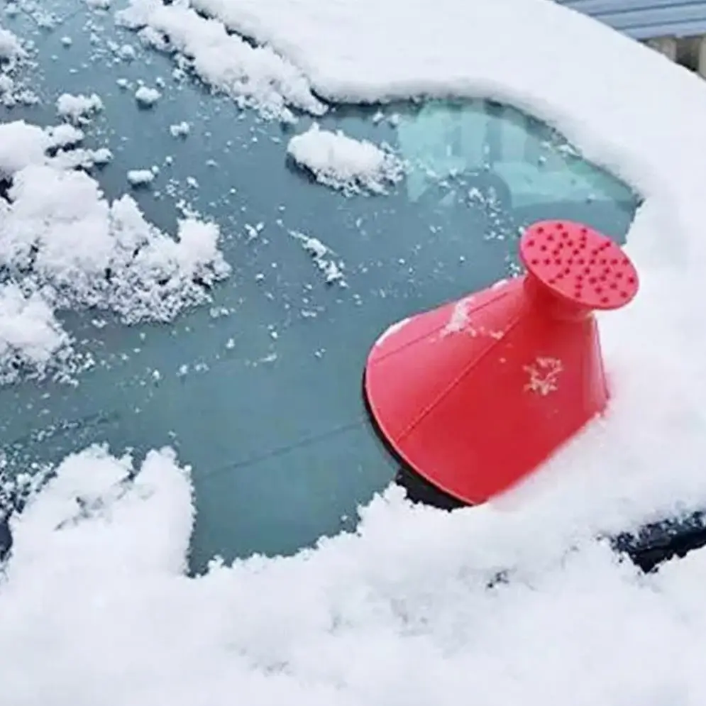Winter Car Window Windshield Car Ice Scraper Shaped Funnel Snow Remover Deicer Cone Deicing Scraping Tool