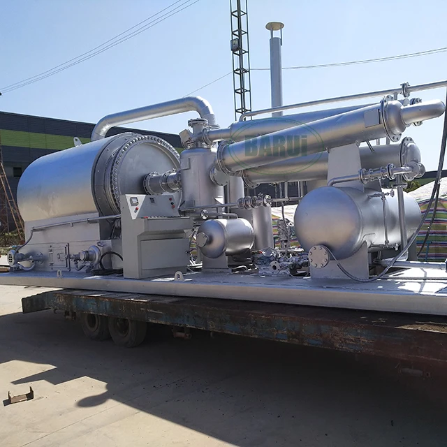 Small Scale Mini Waste Plastic Pyrolysis Plant With Skid Mounted