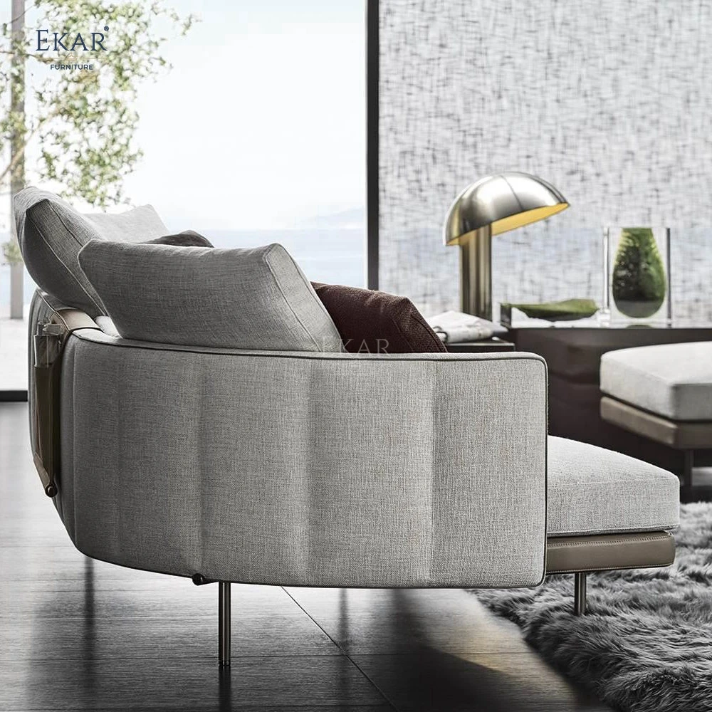 Modern Living Room Bench with Upholstered Seat and Wooden Legs