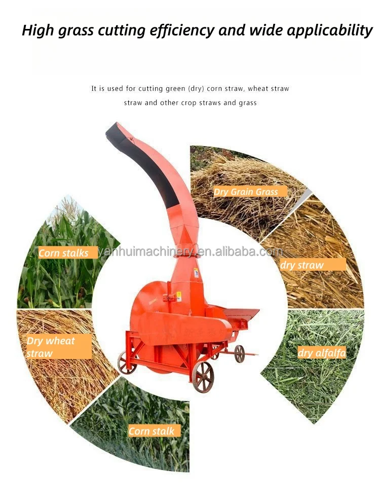 cattle cow feed straw silage machine chicken grass chaff cutter farm grass chopper for cattle shredder corn stalk chopper