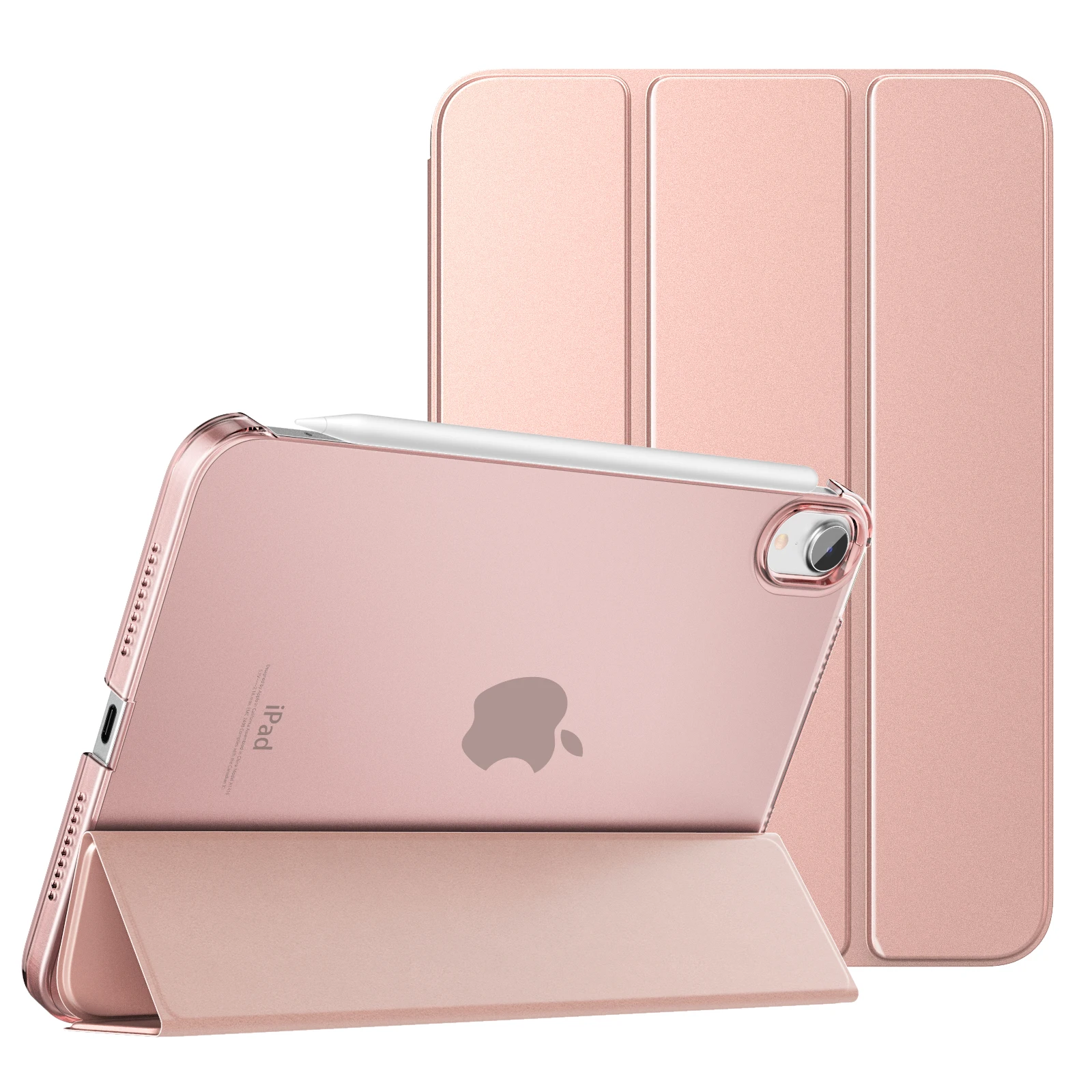 MoKo Slim Lightweight Hard Clear Back Shell Stand Cover Case Fit New iPad Mini 6 2021 (6th Generation, 8.3-inch)