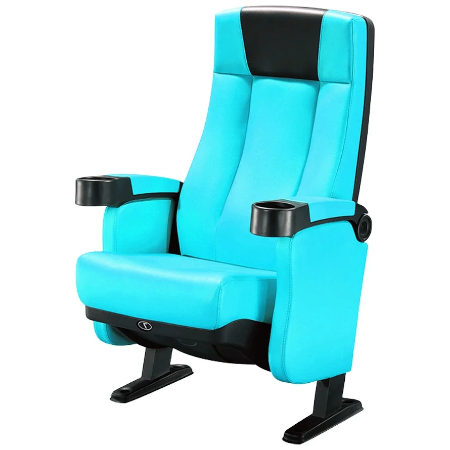 High Quality Single Comfortable Plastic Folding Business Cinema Seats Chair Movie Rooms Theaters Halls Fabric Theater Furniture