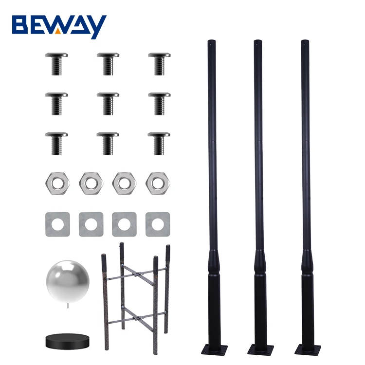 Factory Supply Post Garden Solar LED Street Light Pole 2.5m 3m 4m Outdoor With High Mast Lamp Pole