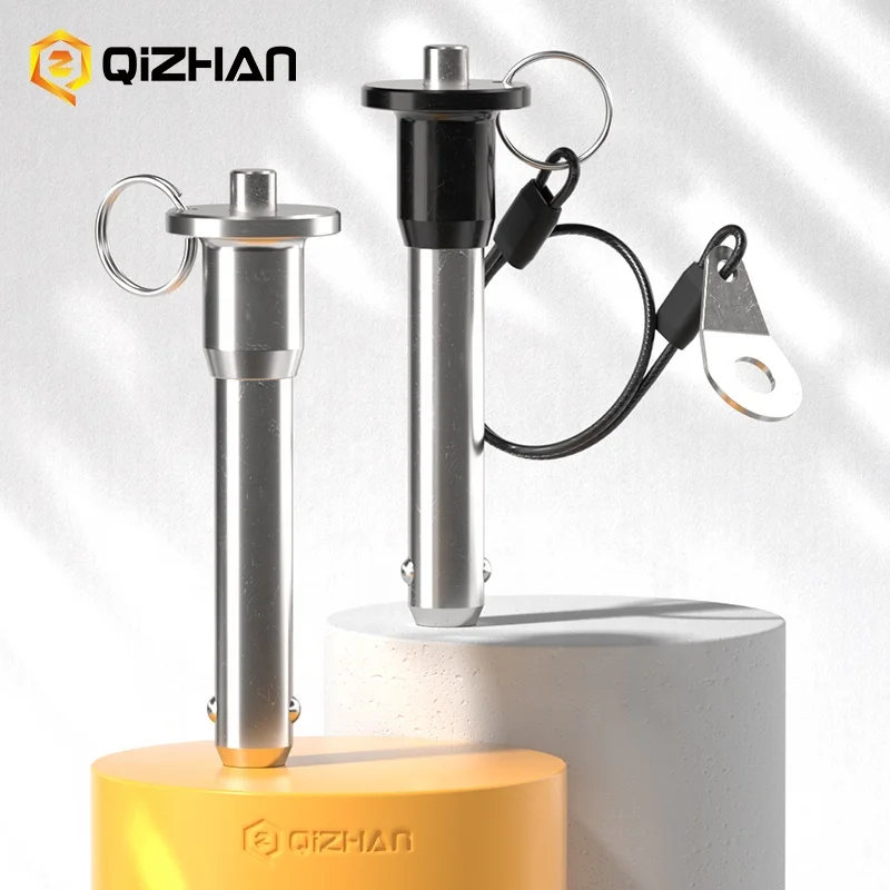 Stainless steel button handle Safety lock pin Ball spring Lock Pin