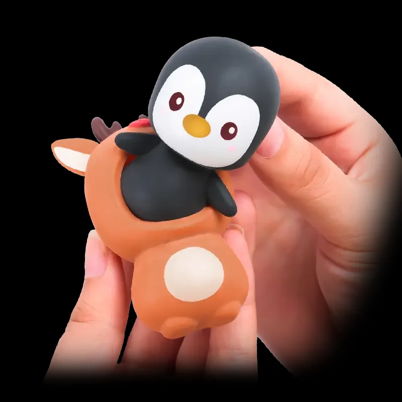 2023 поступления Мягкие игрушки Рождественские милые нарядные животные Пингвин сжимают