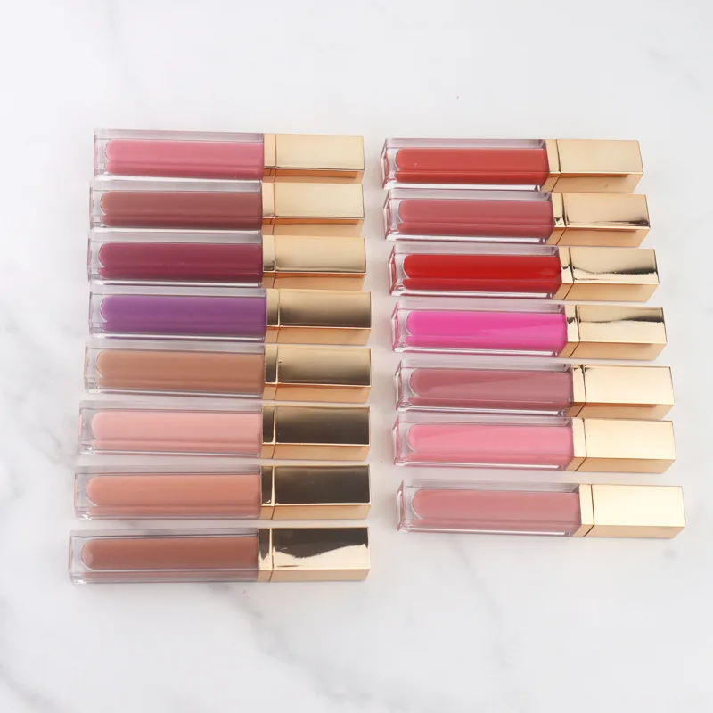 Sedex Square Oem Lip Gloss Base Private Label Lipgloss Container Custom Lipgloss Tubes with Packaging