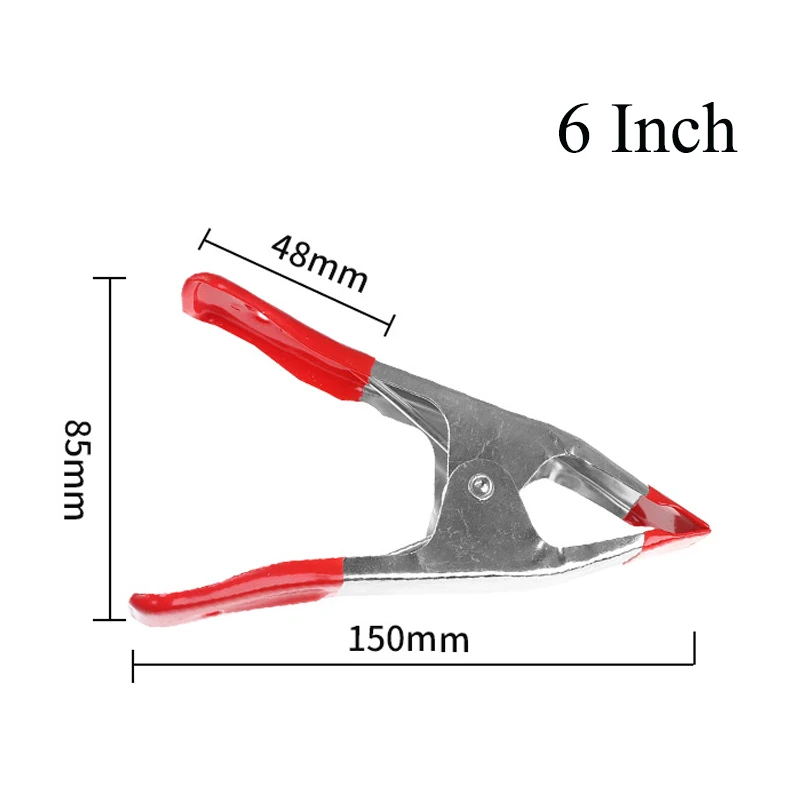 DIY Non-slip 2inch/4inch/6inch Wood Working Heavy Duty Metal  Clip Steel Spring Clamps