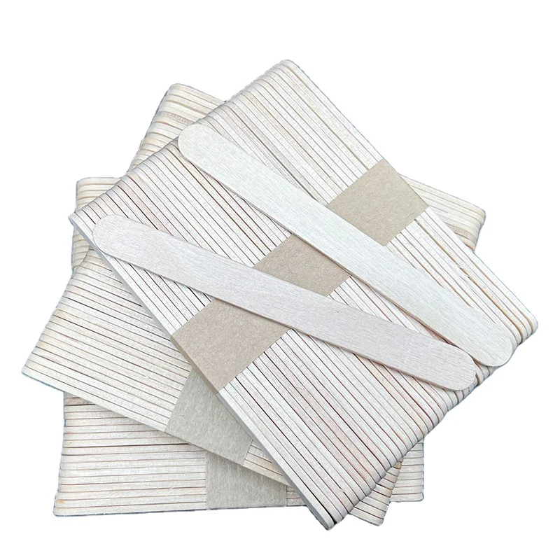 Direct Wholesale Custom Popsicle Birch Sustainable Straight Edge Ice Cream Stick