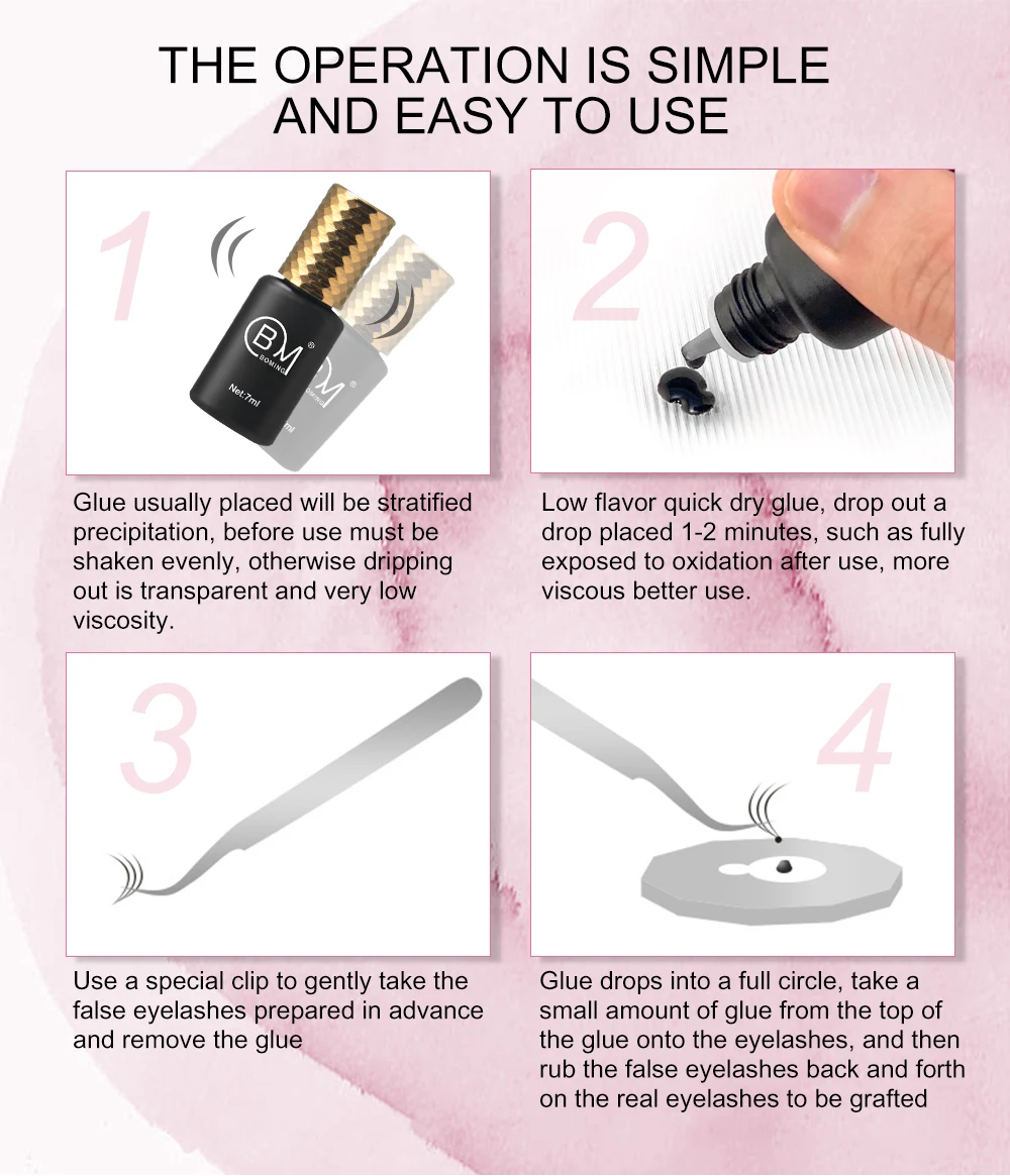 custom hypoallergenic strong lash glue waterproof wholesale eyelash lash extensions adhesive