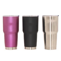 Double Wall Stainless Steel Double Wall Coffee Tumbler 30Oz tumbler  With Lid
