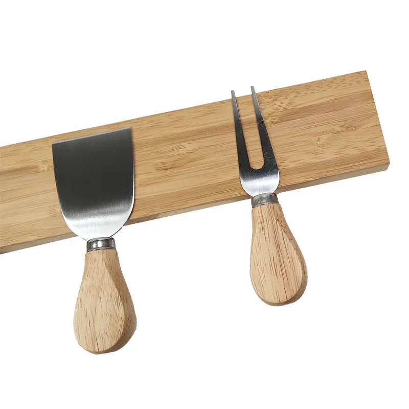 Wall Mounted Magnetic Knife Strip,Kitchen Bamboo Wooden Magnetic Knife Holder