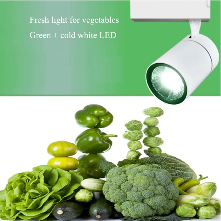 Hot sales CE aluminum body 3 years warranty 25W 30W LED track light fresh light for meat vegetables fruit bread sea food