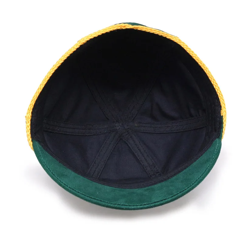 Custom Embroidery Fitted Duckbill Gatsby Short Brim Tweed Child Ivy Newsboy Cap Hat