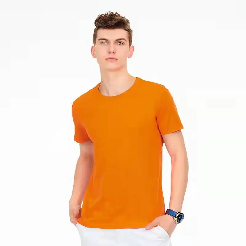 Wholesale 100 pima cotton wholesale high quality 220g pima cotton t-shirt new fashion short sleeve men t shirt