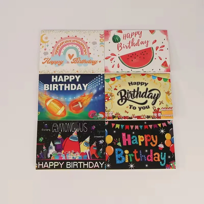 High quality custom printed free design logo thank you card for small business gift box decoration birthday greeting card