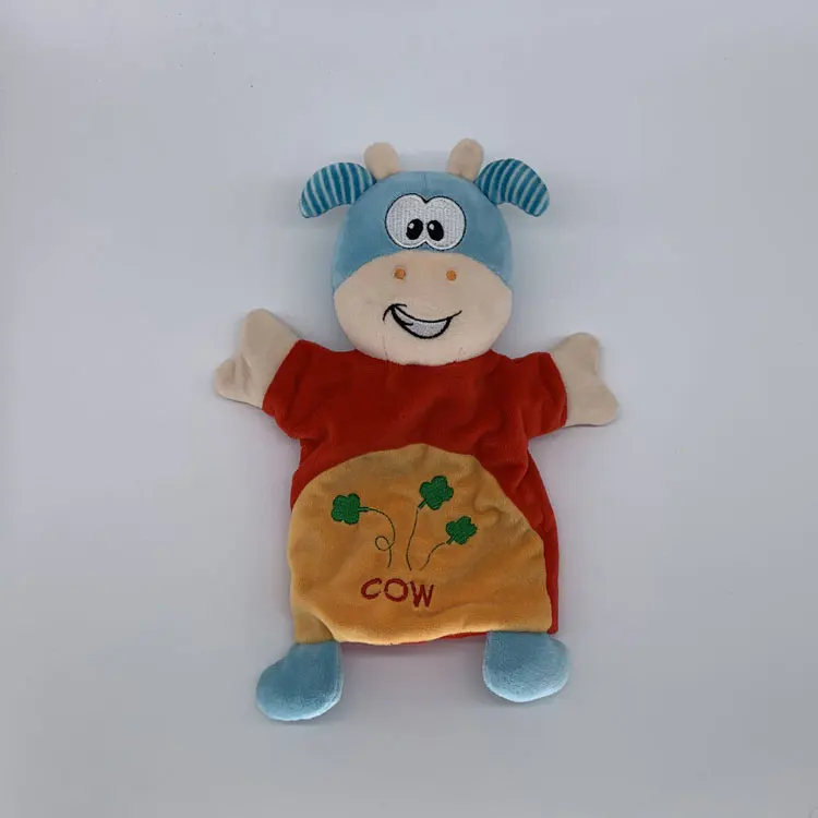 Penguin Funny Design Zoo Baby Bedtime Telling Story 3d Squirrel Mouse Plush Lovely Finger Lion Custom Animal Hand Puppet