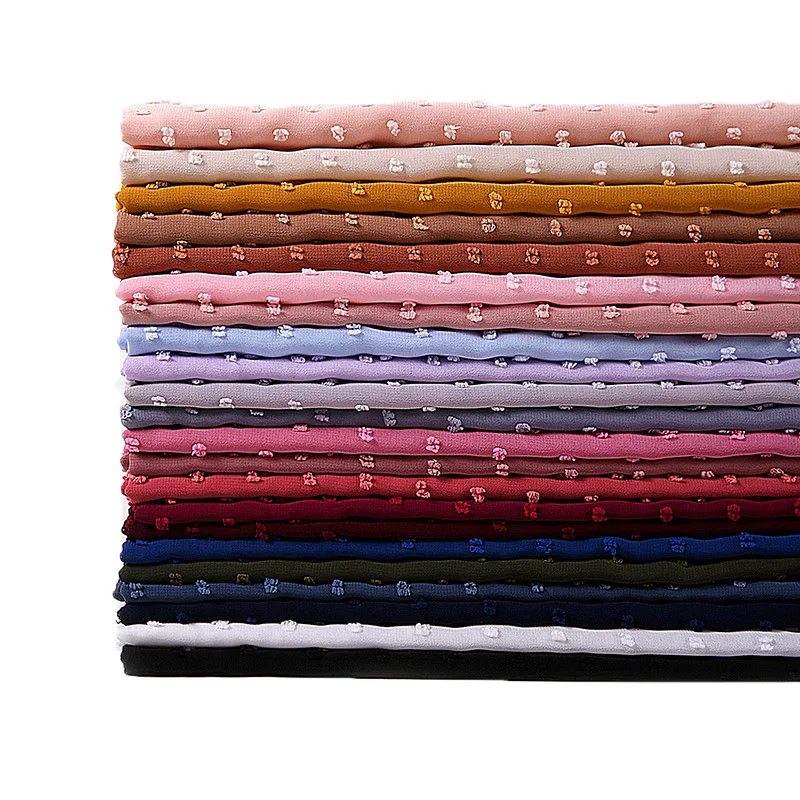 Wholesale Jacquard Fabric Breathable Jersey Headbands Wrap Chiffon Hijab Shawl Netherlands Comfortable Plain Ethnic Muslim Hijab