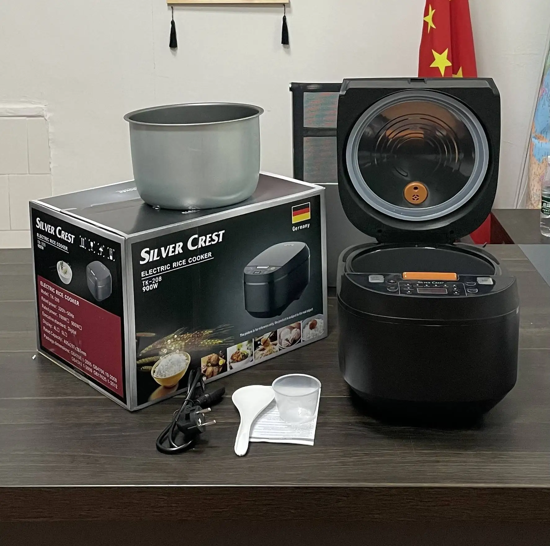 In Stock Silver Crest 5L Automatic Smart Digital Touch LCD Multi Non-Stick Silver crest Home Electric Digital Rice Cooker