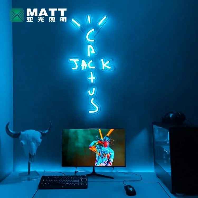 Matt Neon Sign Factory Dropshipping Letters LED Neon Lights Cactus Jack custom Neon sign for Home Bar studio Decortion