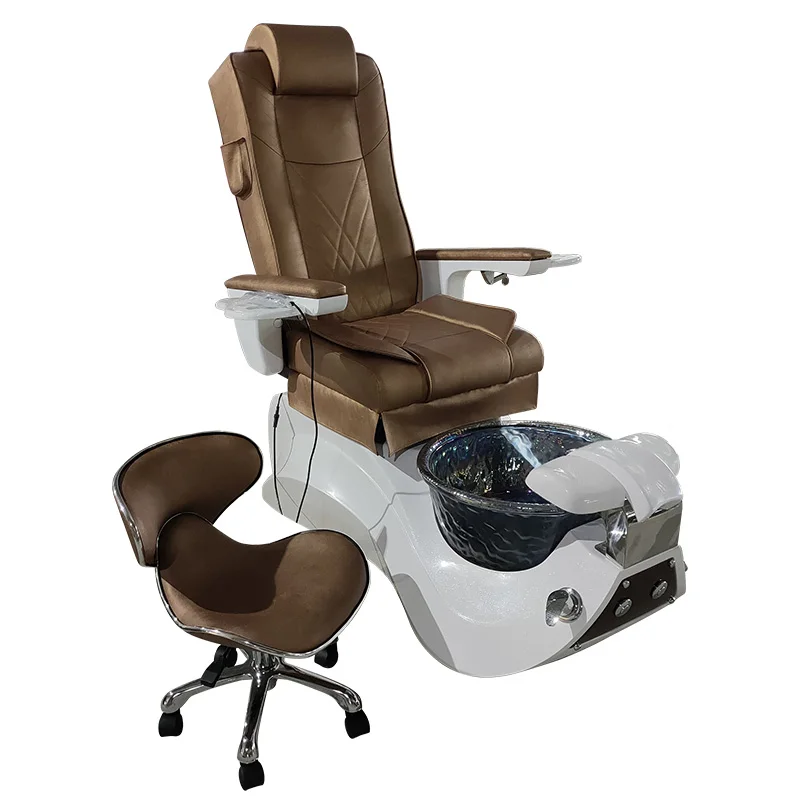 Classic Retail Modern Luxury Beauty Custom Hair Salon Reflexology Chair Black Beauty Salon Pedicure Chair Manicure  Chair