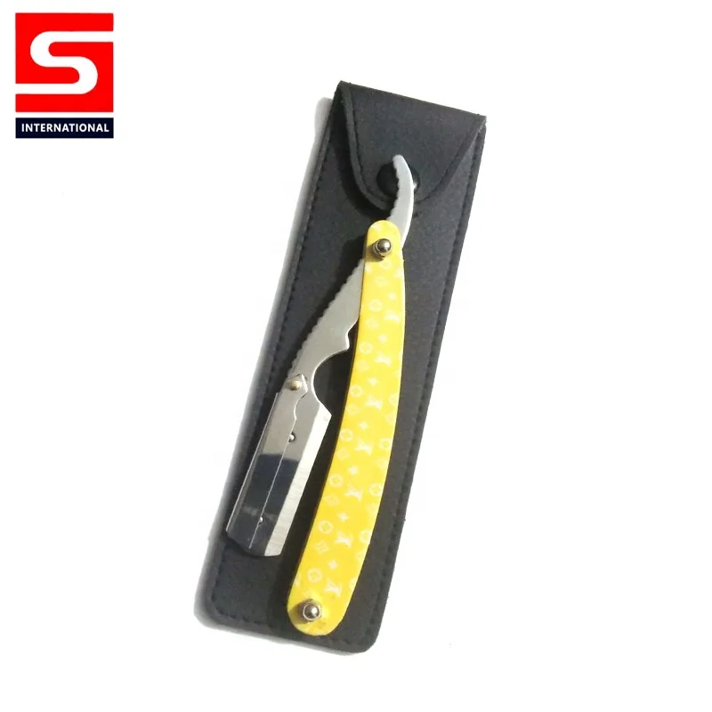  Высококачественная профессиональная прямая Парикмахерская бритва с лазерным покрытием из нержавеющей стали для влажного бритья/бритвенные лезвия