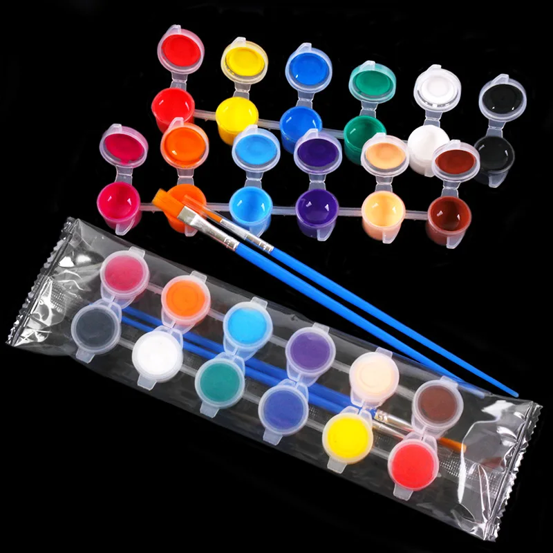 Amazon Hot Sale 5ML OEM Watercolor Colour Strip For Kid Eco Friendly Pot Painting Art Non-Tox Acryl Color Acrylic Paint Set